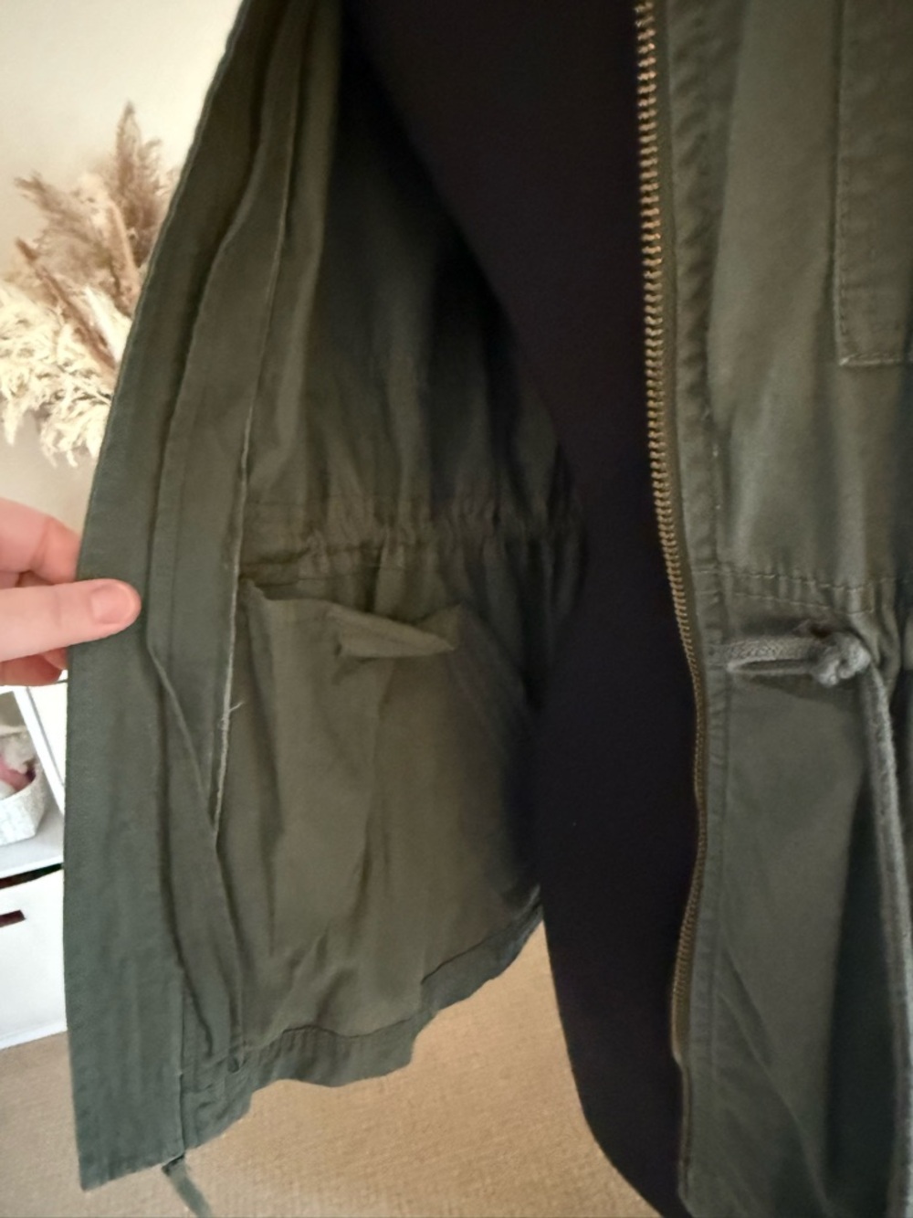 GAP Olive Green Utility Drawstring Jacket - Picture 11 of 16